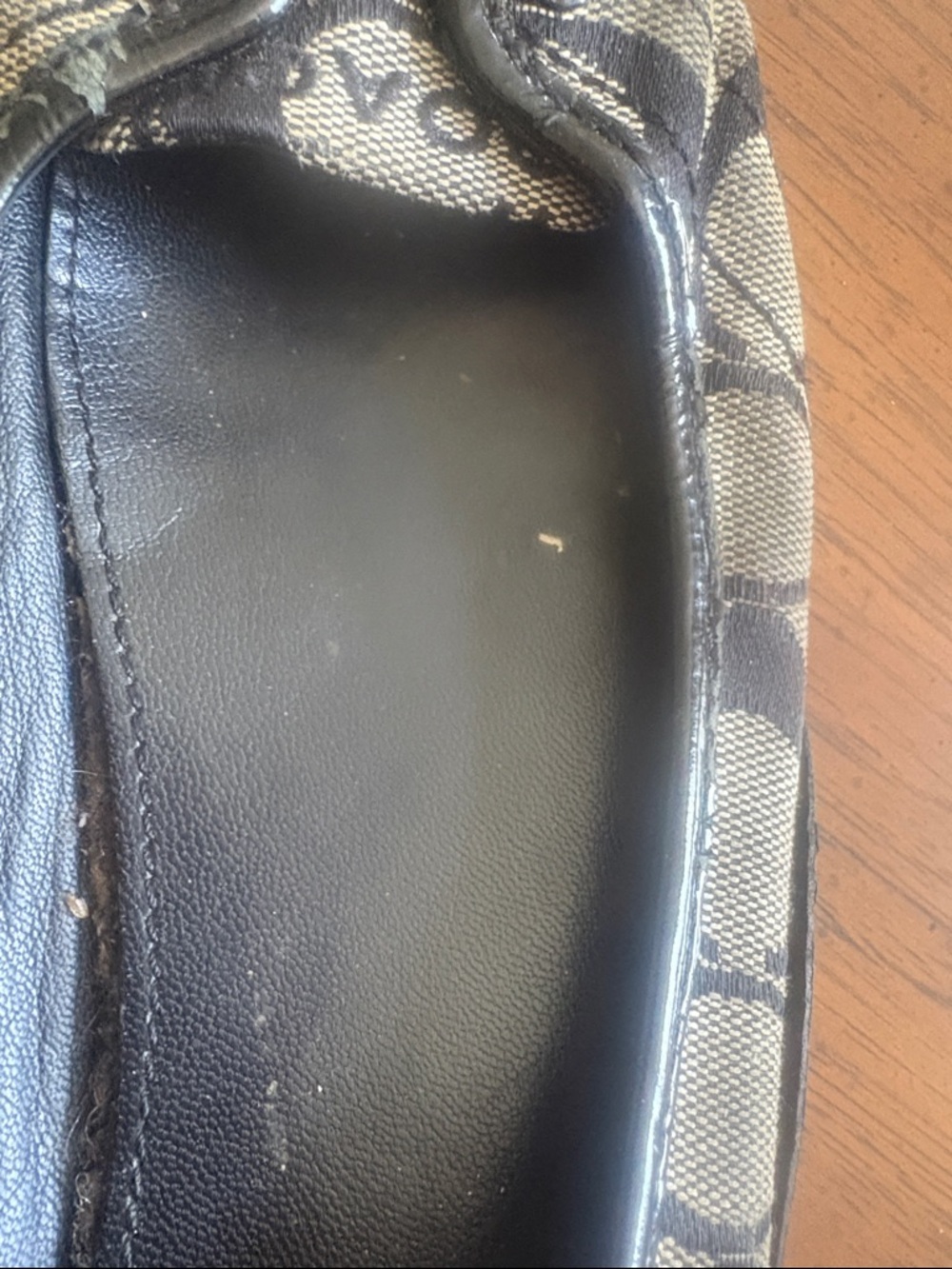 Coach Dannie Signature Pattern Slip-On Flats in Black/Gray - Picture 4 of 6